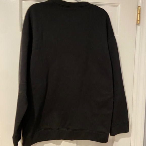 Oversized Graphic Crewneck Sweatshirt – Black, One Size - Picture 4 of 6